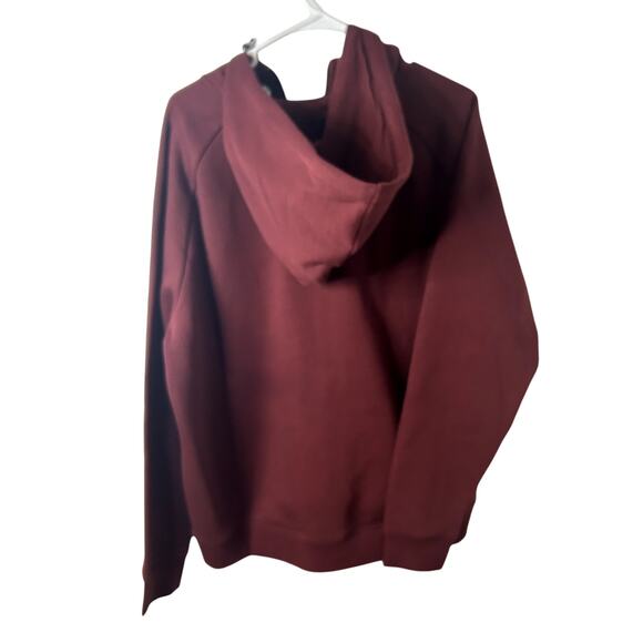 Peloton Cozy Fleece Taped Full Zip Up Mens Size Large Maroon Black NWT - Picture 7 of 10